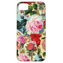 Vintage Pretty Chic Floral Rose Garden Collage iPhone 5 Cases