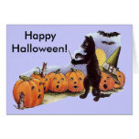 Vintage Pumpkins Singing Card