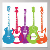 Vintage Punk Retro Guitars posters