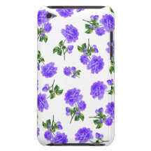 Vintage purple roses ipod case - white barely there iPod case