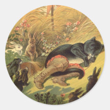 Vintage Puss in Boots Fairy Tale Carl Offterdinger Sticker