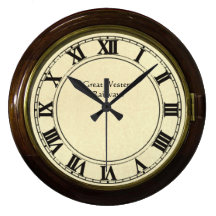vintage railway station look clock