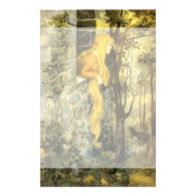 Vintage Rapunzel. Princess with Long Blonde Hair Customized Stationery