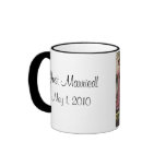 Vintage Reception Bride Groom Newlyweds Cut Cake Coffee Mugs