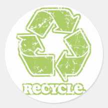 Vintage Recycle Sign Stickers