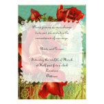Vintage Red Rose Invitation