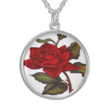 Vintage Red Rose Jewelry