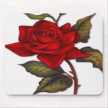 Vintage Red Rose Mousepad