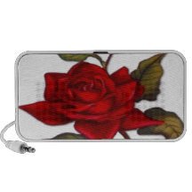 Vintage Red Rose Travelling Speaker