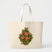 Vintage Red Roses Tote Bag