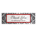 Vintage Red Silver and Black Damask Wedding Tags Business Card Templates