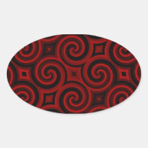 Vintage Red Swirly Texture Sticker