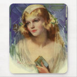Vintage Religion Christianity, Bride Bible Book Mouse Pad