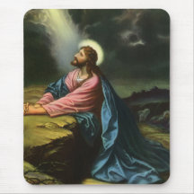 Vintage Religion, Jesus Christ Praying, Gethsemane Mouse Pads