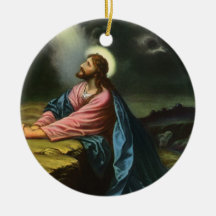 Vintage Religion, Jesus Christ Praying, Gethsemane Christmas Tree Ornament