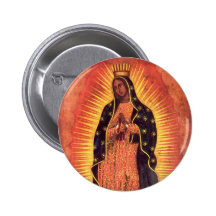 Vintage Religion, Lady of Guadalupe, Virgin Mary Buttons