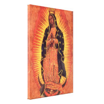 Vintage Religion, Lady of Guadalupe, Virgin Mary Gallery Wrapped Canvas