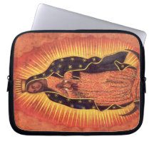 Vintage Religion, Lady of Guadalupe, Virgin Mary Laptop Computer Sleeves