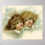 Vintage Religious Christmas, Victorian Angels Posters