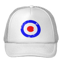 Vintage Retro Aged Mod Target Hat