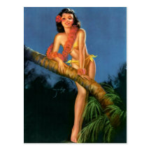 Vintage Retro Billy DeVorss Pin UP Girl Post Card