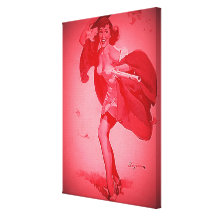Vintage Retro Gil Elvgren Graduate Pink Pinup Girl Canvas Prints