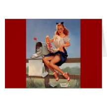 Vintage Retro Gil Elvgren Mail Box Pinup Girl Cards