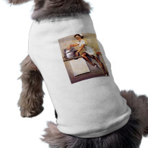 Vintage Retro Gil Elvgren Nurse Pin Up Girl Dog Clothing