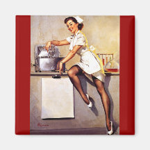 Vintage Retro Gil Elvgren Nurse Pin Up Girl Refrigerator Magnet