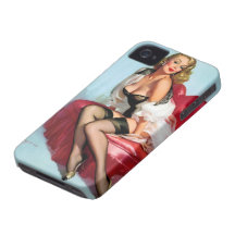 Vintage Retro Gil Elvgren Pin Up Girl Case-Mate iPhone 4 Cases