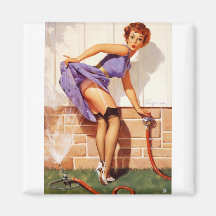 Vintage Retro Gil Elvgren Pin Up Girl Refrigerator Magnet