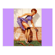 Vintage Retro Gil Elvgren Pin Up Girl Post Card