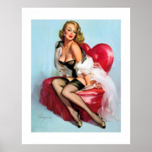 Vintage Retro Gil Elvgren Pin Up Girl Print