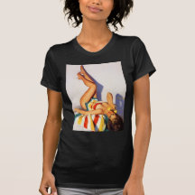 Vintage Retro Gil Elvgren telephone pin up Girl Tshirts