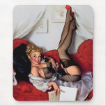Vintage Retro Gil Elvgren Telephone Pinup girl Mousepad
