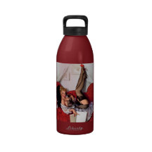 Vintage Retro Gil Elvgren Telephone Pinup girl Water Bottles