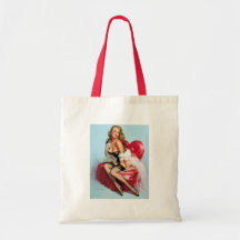 Vintage Retro Pinup Art Gil Elvgren Pin Up Girl Canvas Bag