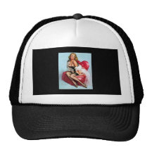 Vintage Retro Pinup Art Gil Elvgren Pin Up Girl Mesh Hats