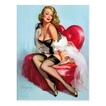 Vintage Retro Pinup Art Gil Elvgren Pin Up Girl Postcard