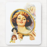 Vintage Retro Women Magazine 20s Shampoo Ad Mouse Pads