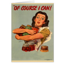 Vintage Retro Women WW2 Of Course I Can! Cards