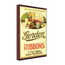 Vintage Ribbon Advertising Canvas Prints