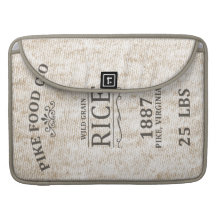 Vintage Rice Sack Sleeve For MacBooks
