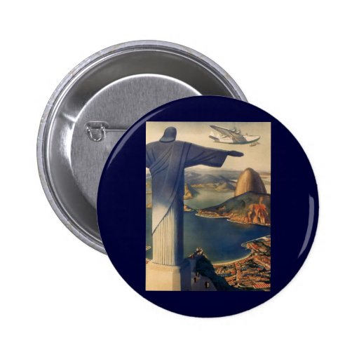 Vintage Rio De Janeiro, Christ the Redeemer Statue Pins