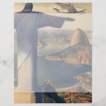 Vintage Rio De Janeiro, Christ the Redeemer Statue Full Colour Flyer