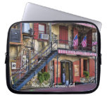Vintage River St., Savannah, Georgia Laptop Sleeve