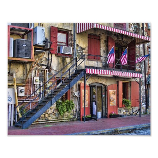 Vintage River Street, Savannah, Georgia Photo Art