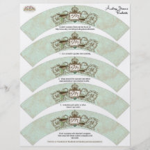 Vintage Robins Egg Blue Crown Swirl Flourish Custom Flyer