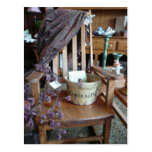 Vintage Rocking Chair Vignette Postcards