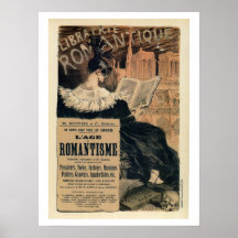 Vintage Romantic books ad Print